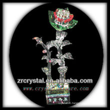 K9 Green and Red Crystal Flower